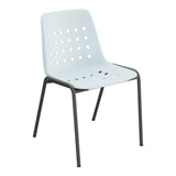 Schaffner Bermuda Chaise empilable – Bleu Pastel 51 / Noir 91