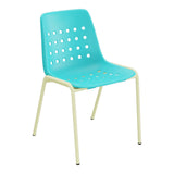 Schaffner Bermuda Chaise empilable – Turquoise 58 / Jaune Buis 18