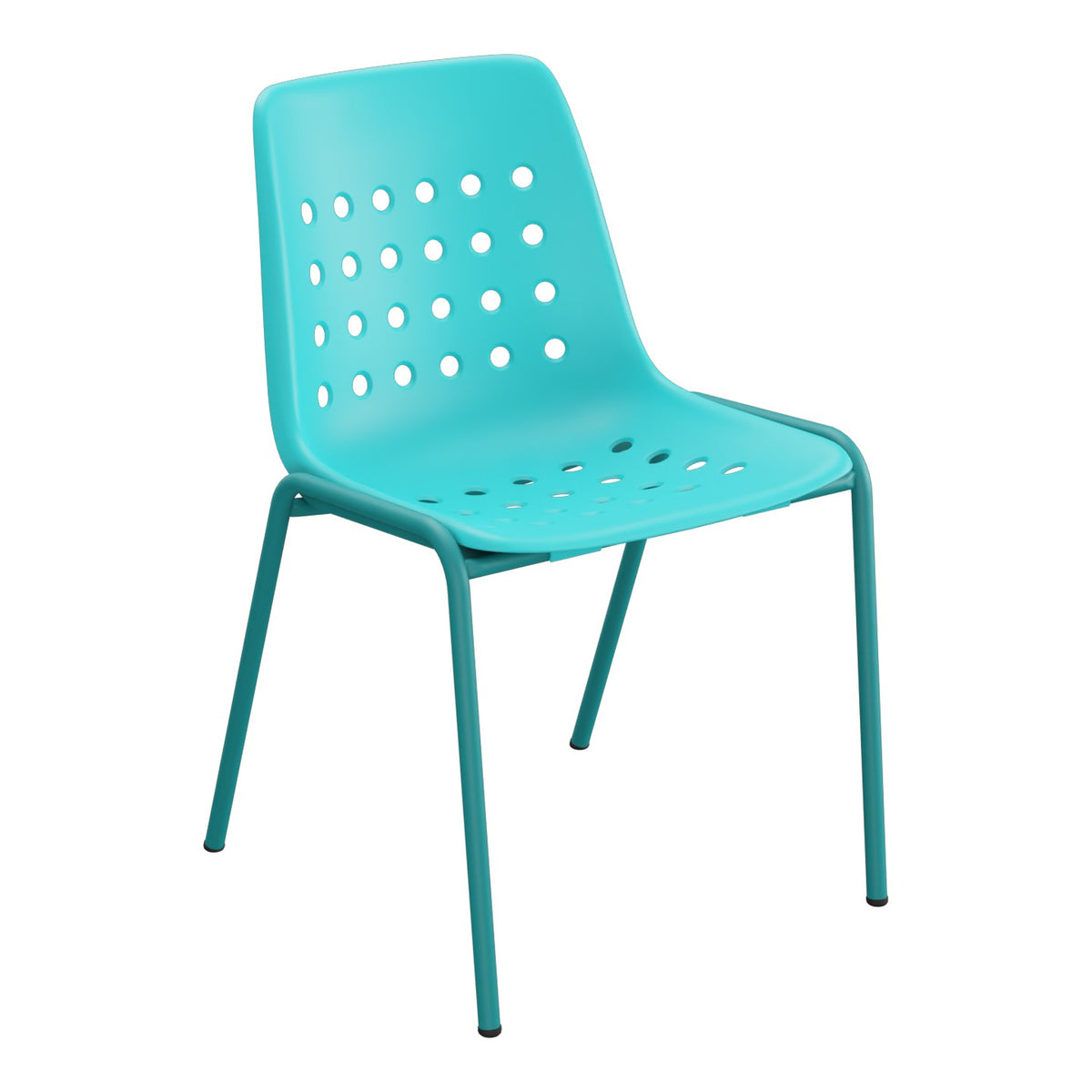 Schaffner Bermuda Chaise empilable – Turquoise 58 / Bleu Kali 56