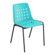 Schaffner Bermuda Chaise empilable – Turquoise 58 / Noir 91