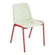 Schaffner Bermuda Chaise empilable – Vert pastel 64 / Rouge 30