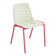 Schaffner Bermuda Chaise empilable – Vert pastel 64 / Rouge Érable 33
