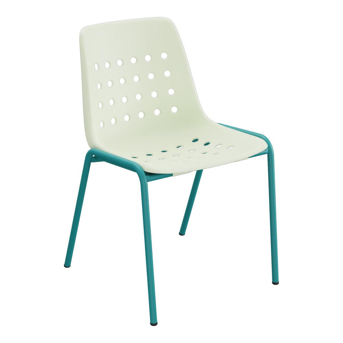 Schaffner Bermuda Chaise empilable – Vert pastel 64 / Bleu Kali 56