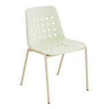 Schaffner Bermuda Chaise empilable – Vert pastel 64 / Marron Pastel 83