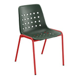 Schaffner Bermuda Chaise empilable – Vert Sapin 66 / Rouge 30