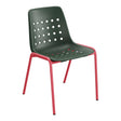 Schaffner Bermuda Chaise empilable – Vert Sapin 66 / Rouge Érable 33