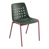 Schaffner Bermuda Chaise empilable – Vert Sapin 66 / Bordeaux 38