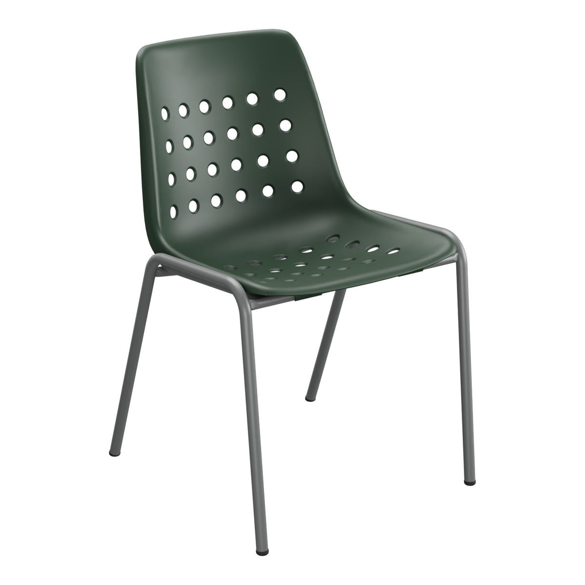 Schaffner Bermuda Chaise empilable – Vert Sapin 66 / Graphite 73