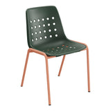 Schaffner Bermuda Chaise empilable – Vert Sapin 66 / Terracotta 84