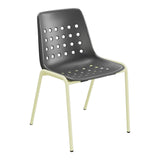 Schaffner Bermuda Chaise empilable – Anthracite 77 / Jaune Buis 18
