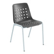 Schaffner Bermuda Chaise empilable – Anthracite 77 / Bleu Pastel 51