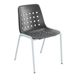 Schaffner Bermuda Chaise empilable – Anthracite 77 / Bleu Pastel 51