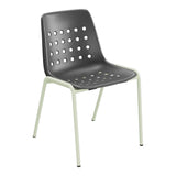 Schaffner Bermuda Chaise empilable – Anthracite 77 / Vert Pastel 64
