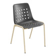 Schaffner Bermuda Chaise empilable – Anthracite 77 / Marron Pastel 83