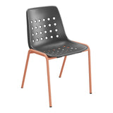 Schaffner Bermuda Chaise empilable – Anthracite 77 / Terracotta 84
