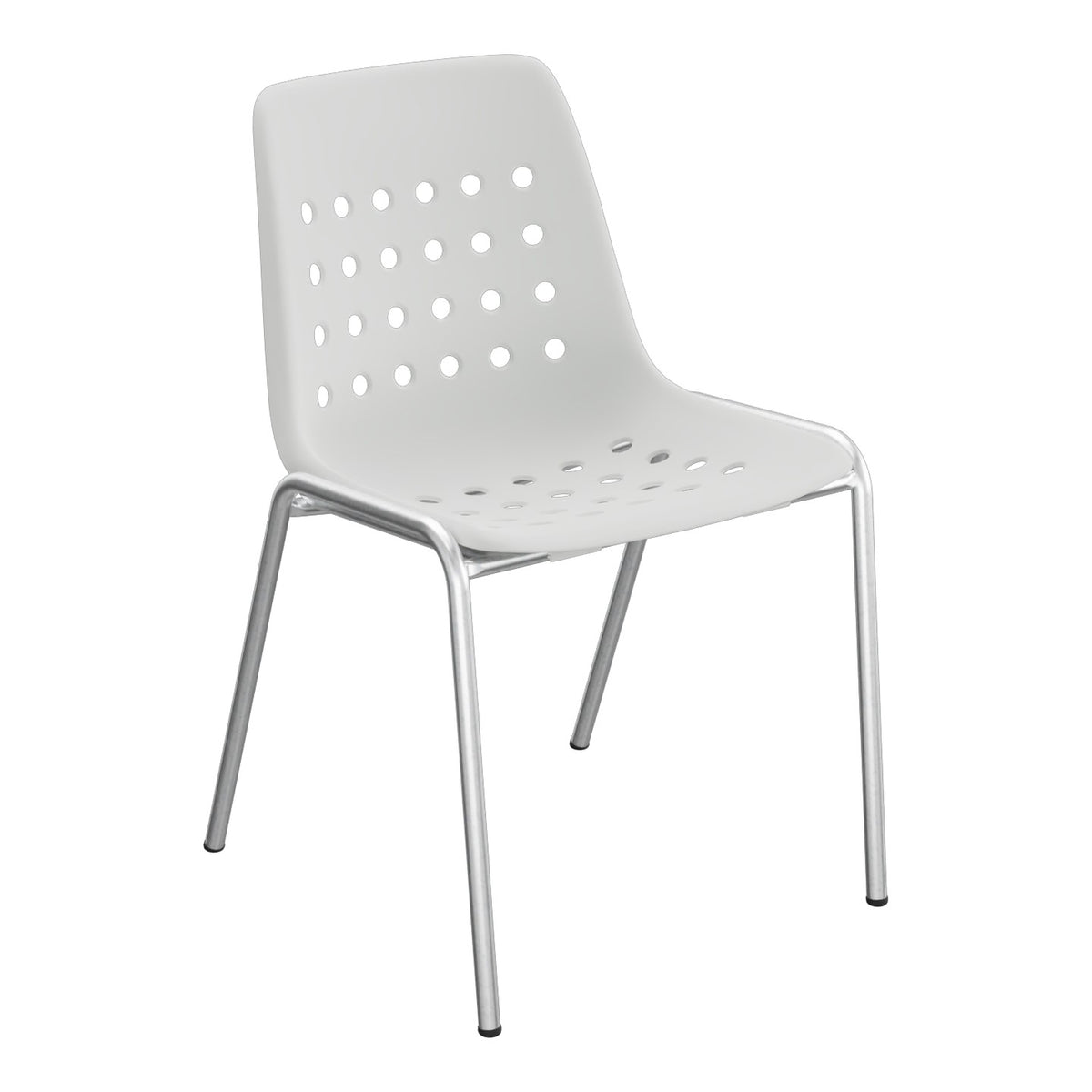 Schaffner Bermuda Chaise empilable – Gris Argent 78 / Galvanisé à chaud 02