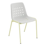 Schaffner Bermuda Chaise empilable – Gris Argent 78 / Jaune Buis 18
