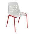 Schaffner Bermuda Chaise empilable – Gris Argent 78 / Rouge 30