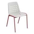 Schaffner Bermuda Chaise empilable – Gris Argent 78 / Bordeaux 38