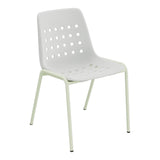 Schaffner Bermuda Chaise empilable – Gris Argent 78 / Vert Pastel 64