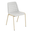 Schaffner Bermuda Chaise empilable – Gris Argent 78 / Marron Pastel 83