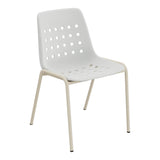 Schaffner Bermuda Chaise empilable – Gris Argent 78 / Champagne 85