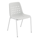Schaffner Bermuda Chaise empilable – Gris Argent 78 / Blanc 90