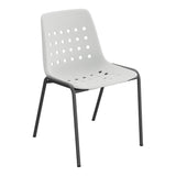 Schaffner Bermuda Chaise empilable – Gris Argent 78 / Noir 91