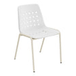 Schaffner Bermuda Chaise empilable – Blanc 90 / Sable Pastel 15