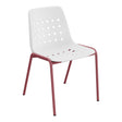 Schaffner Bermuda Chaise empilable – Blanc 90 / Bordeaux 38