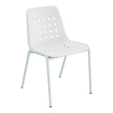 Schaffner Bermuda Chaise empilable – Blanc 90 / Bleu Pastel 51