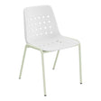 Schaffner Bermuda Chaise empilable – Blanc 90 / Vert Pastel 64