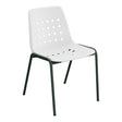 Schaffner Bermuda Chaise empilable – Blanc 90 / Vert Sapin 66