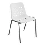 Schaffner Bermuda Chaise empilable – Blanc 90 / Graphite 73