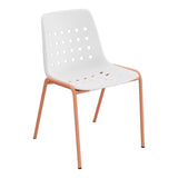 Schaffner Bermuda Chaise empilable – Blanc 90 / Terracotta 84