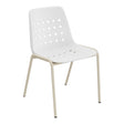 Schaffner Bermuda Chaise empilable – Blanc 90 / Champagne 85