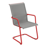 Schaffner Locarno Fauteuil Cantilever empilable – Gris 20 / Rouge 30