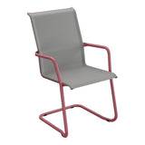 Schaffner Locarno Fauteuil Cantilever empilable – Gris 20 / Bordeaux 38