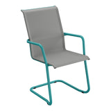 Schaffner Locarno Fauteuil Cantilever empilable – Gris 20 / Bleu Kali 56