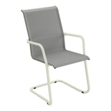 Schaffner Locarno Fauteuil Cantilever empilable – Gris 20 / Vert Pastel 64