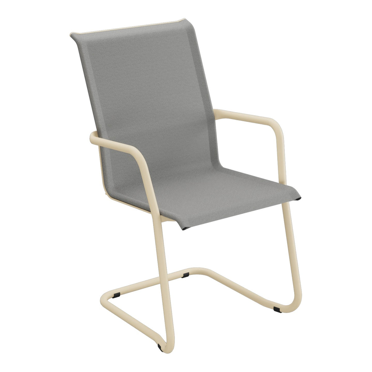 Schaffner Locarno Fauteuil Cantilever empilable – Gris 20 / Marron Pastel 83
