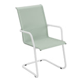 Schaffner Locarno Fauteuil Cantilever empilable – Vert Crème 26 / Blanc 90