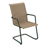 Schaffner Locarno Fauteuil Cantilever empilable – Marron Crème 28 / Vert Sapin 66