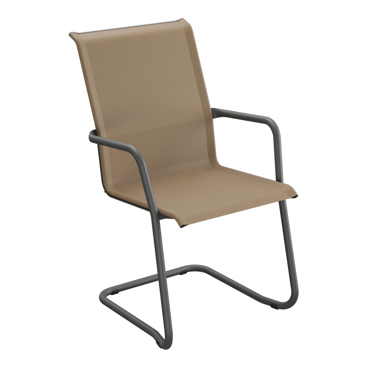 Schaffner Locarno Fauteuil Cantilever empilable – Marron Crème 28 / Noir 91
