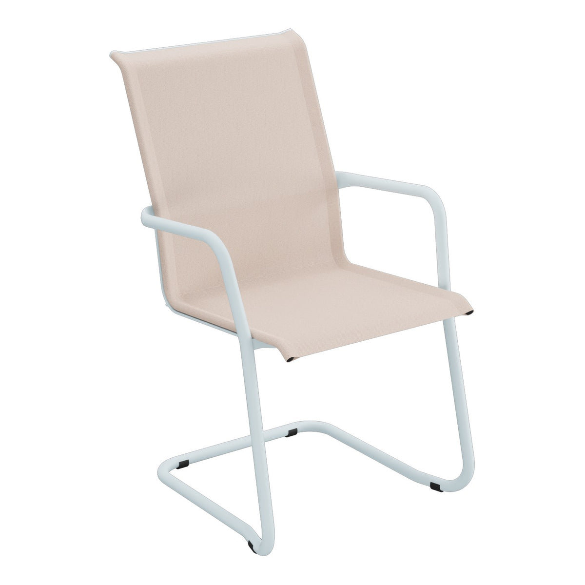 Schaffner Locarno Fauteuil Cantilever empilable – Fleur de Cerisier 48 / Bleu Pastel 51