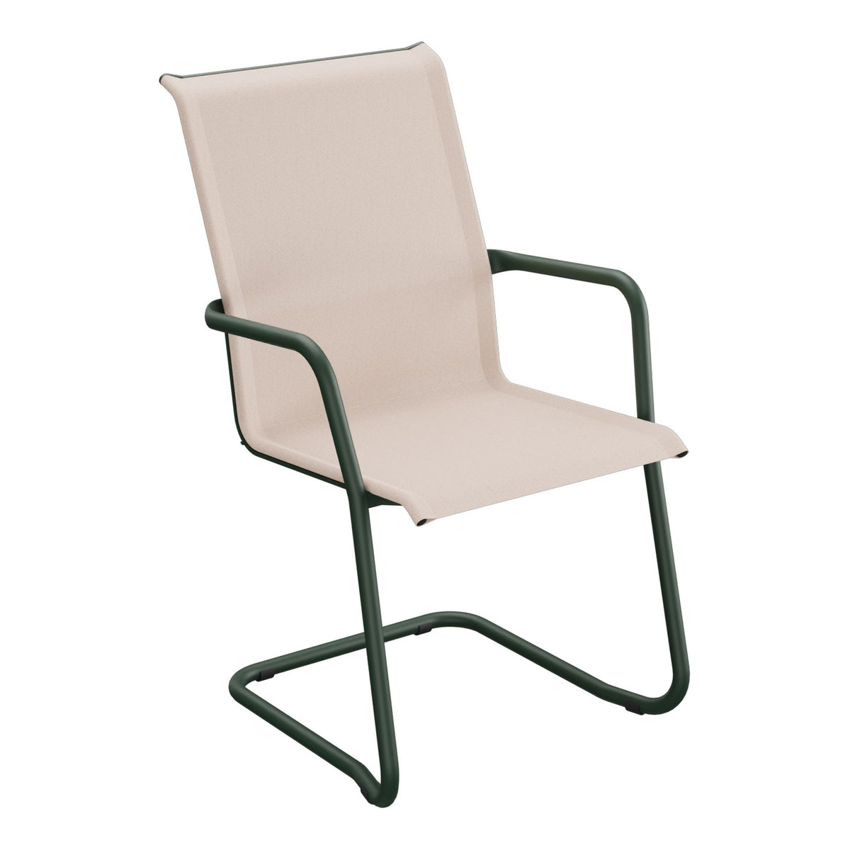Schaffner Locarno Fauteuil Cantilever empilable – Fleur de Cerisier 48 / Vert Sapin 66