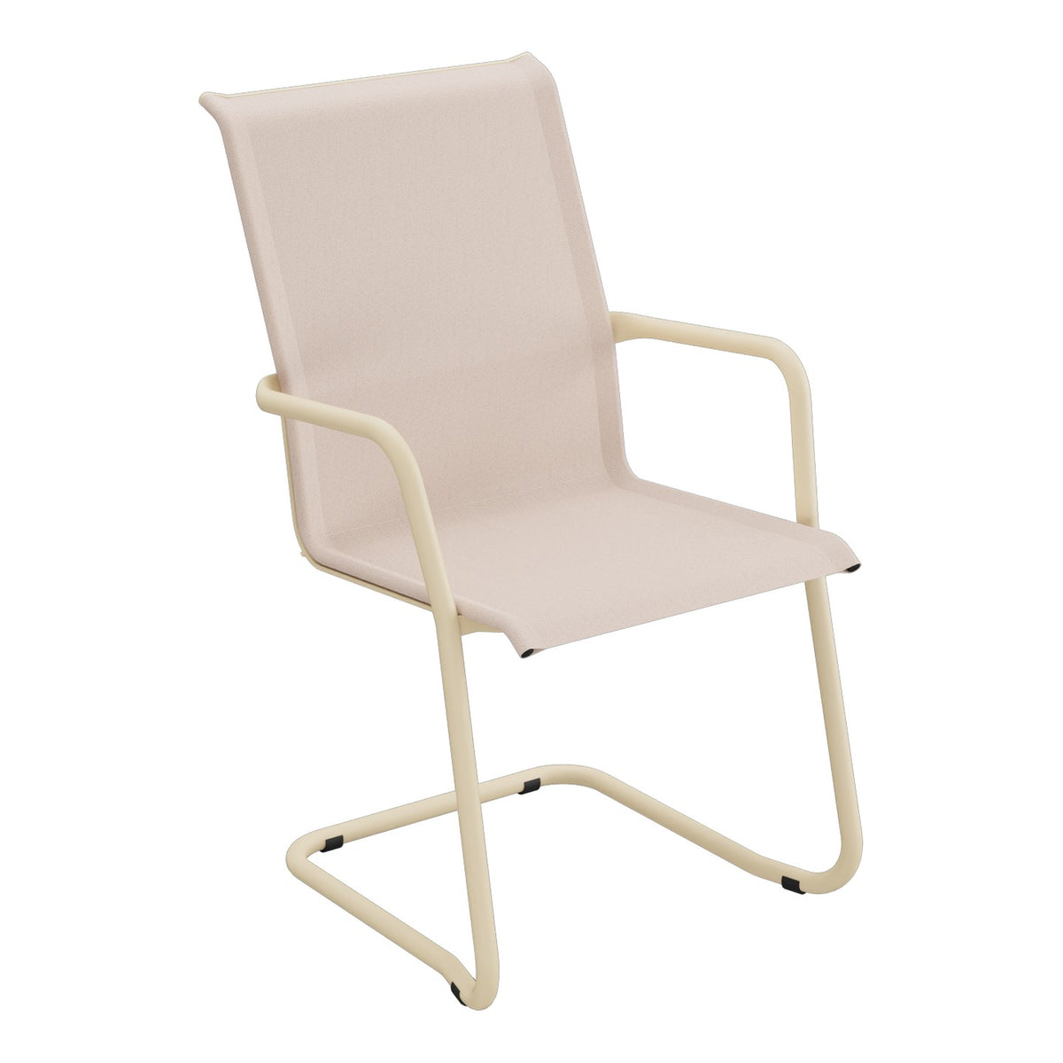 Schaffner Locarno Fauteuil Cantilever empilable – Fleur de Cerisier 48 / Marron Pastel 83