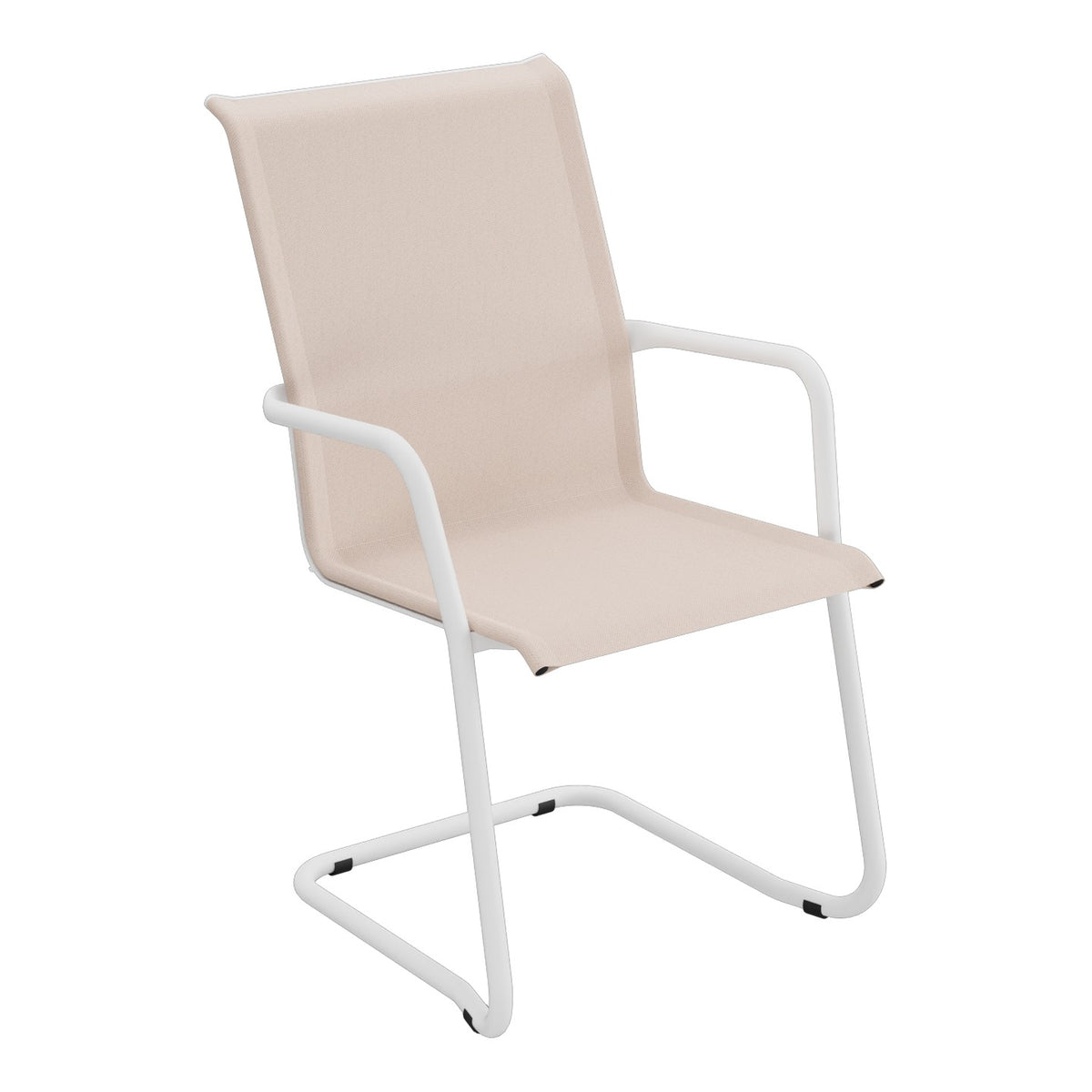 Schaffner Locarno Fauteuil Cantilever empilable – Fleur de Cerisier 48 / Blanc 90