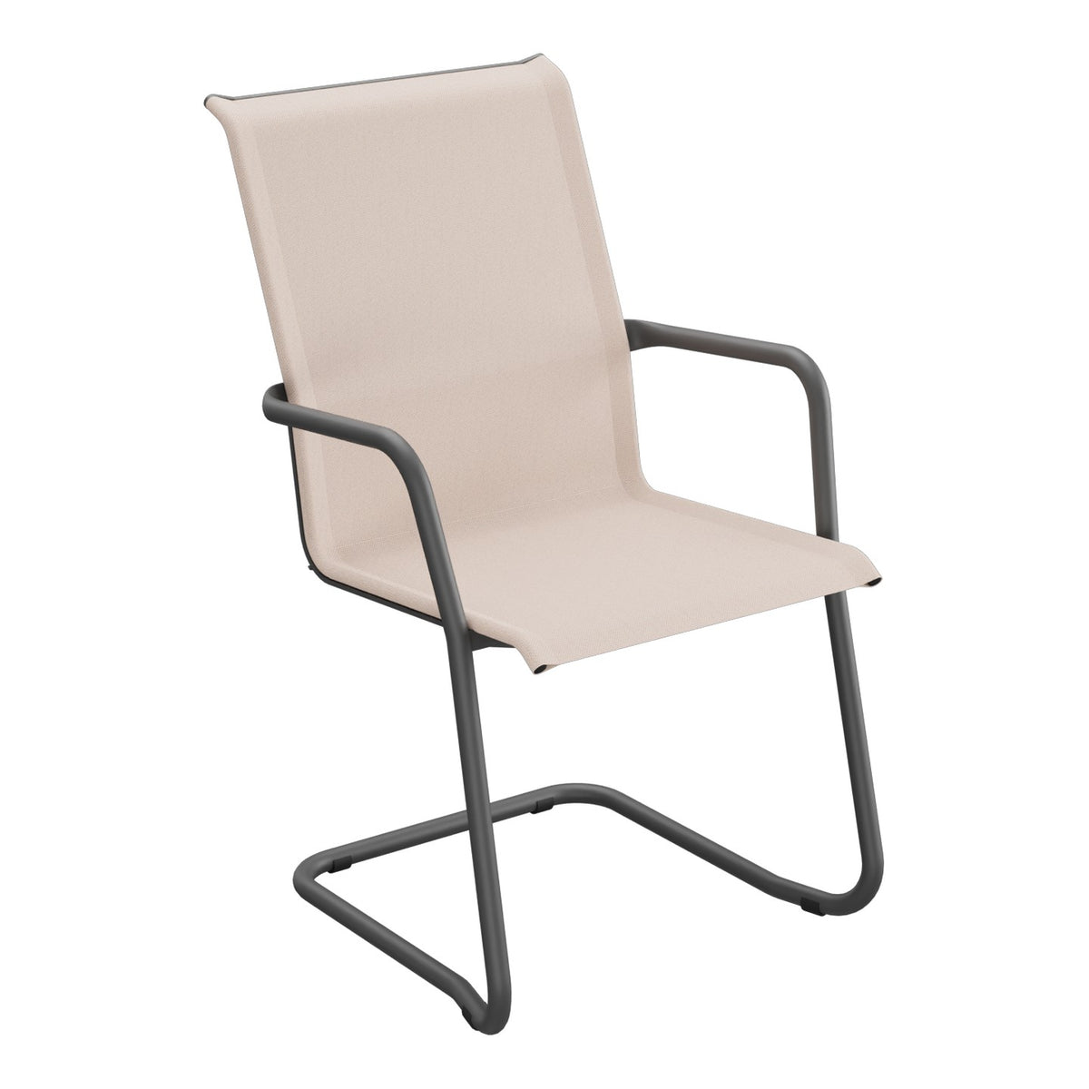 Schaffner Locarno Fauteuil Cantilever empilable – Fleur de Cerisier 48 / Noir 91
