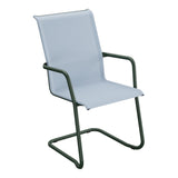 Schaffner Locarno Fauteuil Cantilever empilable – Bleu Glace 57 / Vert Sapin 66